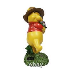 18.5H Disney Winnie l'Ourson Statue de Jardin Figurine Lumière Solaire