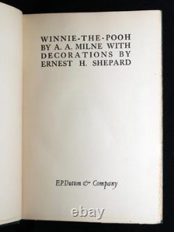 1926 Rare Première édition de Winnie-l’Ourson illustrée par Ernest Shepard