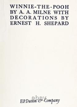 1926 WINNIE L'OURSON aa milne CHRISTOPHER ROBIN Maison au coin de TIGRE & AMIS