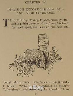 1927 Winnie Le Pooh Vtg Première Édition Uk 4ème Impression Enfant A Milne Disney Ours Rare