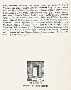 1934 WINNIE L'OURSON Édition originale pas chère Maison au coin A MILNE Rare METHUEN UK