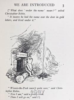 1934 WINNIE-L'OURSON Première édition bon marché Maison au coin A. MILNE Rare METHUEN Royaume-Uni