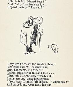 1934 WINNIE-L'OURSON Première édition bon marché Maison au coin A. MILNE Rare METHUEN Royaume-Uni