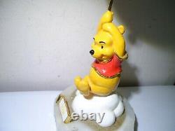 1994 Walt Disney Figurine Winnie The Pooh Avec Red Baloon Ron Lee Heavy Onyx Base