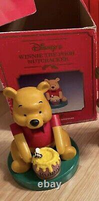 1995 Disney Winnie L'Ourson Casse-Noisette en Bois Pot de Miel Rare dans sa Boîte d'Origine