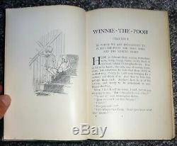 1ère Édition 'winnie L'ourson, De A. A. Milne, Illustrée Par E. Shepard, Imprimée En 1926