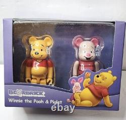 2009 Winnie l'ourson 3 Winnie et Piglet Bearbrick Mini Figurine Vintage Medicom