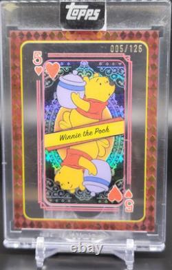 2025 Topps Disney Mint Winnie l’Ourson 5 de Cœurs /125 QH-40