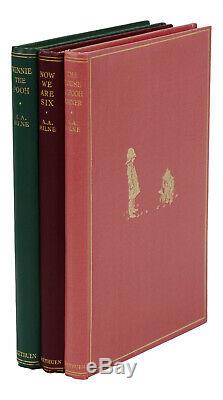 3 Winnie L'ourson Books A. A. Première Milne Uk Edition Toutes Les 1er Prints 1926 Aa