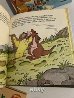 5 x Livres dorés larges vintage de 1980 des aventures de Winnie l’Ourson de Disney