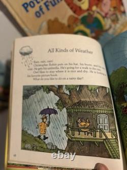 5 x Livres dorés larges vintage de 1980 des aventures de Winnie l’Ourson de Disney