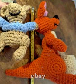 6 Personnages en Crochet Faits Main de Winnie l'Ourson Rares