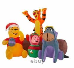 6' Winnie The Pooh & Friends With Honey Pot Airblown Yard Inflatable