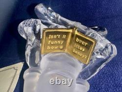 6 pièces Lenox/Disney Winnie l'Ourson figurines en cristal avec accent en plaque dorée, boîtes