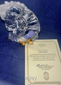 6 pièces Lenox/Disney Winnie l'Ourson figurines en cristal avec accent en plaque dorée, boîtes