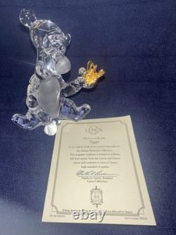 6 pièces Lenox/Disney Winnie l'Ourson figurines en cristal avec accent en plaque dorée, boîtes