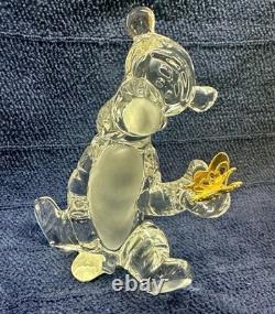 6 pièces Lenox/Disney Winnie l'Ourson figurines en cristal avec accent en plaque dorée, boîtes