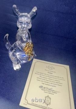 6 pièces Lenox/Disney Winnie l'Ourson figurines en cristal avec accent en plaque dorée, boîtes