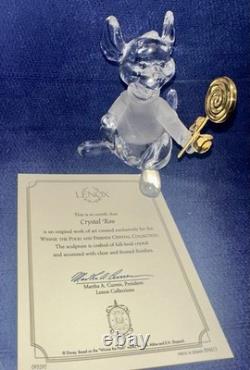 6 pièces Lenox/Disney Winnie l'Ourson figurines en cristal avec accent en plaque dorée, boîtes