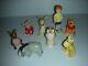 8 Vtg Timbre D'or Beswick Angleterre Walt Disney Productions Porcelaine Figurine Pooh