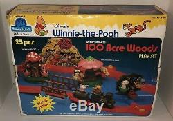 80 Vtg Winnie L'ourson 100 Acre Woods Play Set Complet Spectra Disney Sears