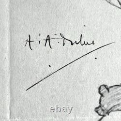 A. A. MILNE Autographe WINNIE L’OURSON Souvenir imprimé de la Forêt des Cent Acres signé PSA