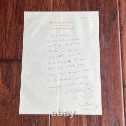 A. A. MILNE Autographe WINNIE L’OURSON Souvenir imprimé de la Forêt des Cent Acres signé PSA