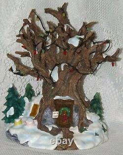 Authentique Disney Winnie L'ourson De Noël Lighted Tree House Niob