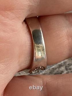 Bague Disney Vintage en Argent Sterling 925 Embossée Winnie l'Ourson et ses Amis 6.5