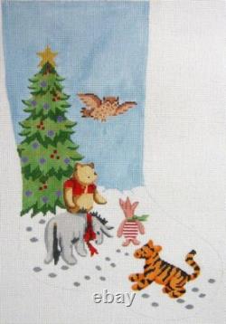 Bas de Noël de Noël Winnie l’Ourson et ses amis peint à la main en point de croix 18 Bas de Noël de Noël Winnie l’Ourson et ses amis peint à la main en point de croix 18