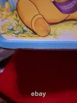 Boîte à goûter vintage en métal Disney Winnie l’ourson de 1976 avec thermos Aladdin