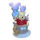 Boîte à Musique Winnie L'ourson 1992 Piglet Mickey Mouse Cœur Ballons Figurine Musicale
