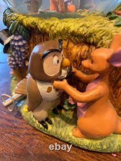 Boîte à musique en globe de neige Winnie l'Ourson avec petit cadre photo Disney Tigger Hibou