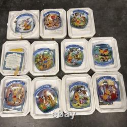 Bradford Disney Winnie l’Ourson lot de 11 assiettes murales manquant novembre