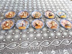 Bradford Exch. Lot de 10 Assiettes 3D Disney Winnie l'Ourson, Série des 100 Acres