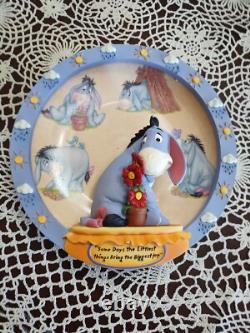 Bradford Exch. Lot de 10 Assiettes 3D Disney Winnie l'Ourson, Série des 100 Acres