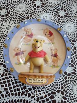 Bradford Exch. Lot de 10 Assiettes 3D Disney Winnie l'Ourson, Série des 100 Acres