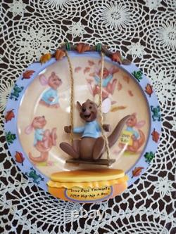 Bradford Exch. Lot de 10 Assiettes 3D Disney Winnie l'Ourson, Série des 100 Acres