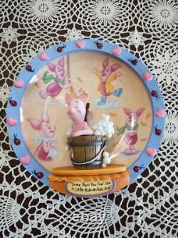 Bradford Exch. Lot de 10 Assiettes 3D Disney Winnie l'Ourson, Série des 100 Acres