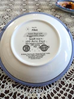 Bradford Exch. Lot de 10 Assiettes 3D Disney Winnie l'Ourson, Série des 100 Acres