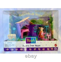 COLLECTION COMPLÈTE ! Ensemble de la maison dans les arbres Mattel Pooh's Friendly Places de 1998