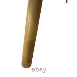 Chaise d'enfant en bois vintage Disney Winnie l'Ourson avec siège à carreaux, décoration de nursery