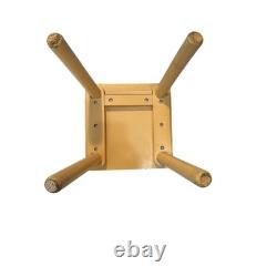 Chaise d'enfant en bois vintage Disney Winnie l'Ourson avec siège à carreaux, décoration de nursery