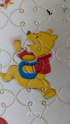 Coffre à jouets vintage en vinyle matelassé Pearl Wick très rare avec Winnie l’Ourson