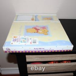 Coffret cadeau de naissance Disney Winnie l’ourson de 1996, scellé : livre de souvenirs + album photo + bloc-notes