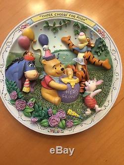 Collection D'assiettes Winnie L'ourson Et Amis Bradford Exchange 3-d