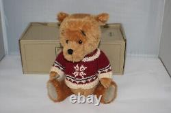 Collection Disney Boyds Winnie l'Ourson Peluche en Mohair Édition Limitée Vacances d'Hiver Neuf dans sa Boîte