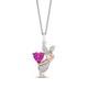Collier 'winnie L'ourson' Porcinet Avec Saphir Et Diamant En Argent Sterling 925