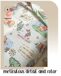 Couette Winnie l'Ourson Disney Full Queen en coton, couverture de qualité supérieure pour literie