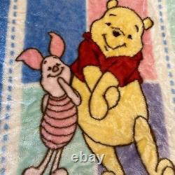 Couverture Vintage Winnie l'ourson et Porcinet 30x45 en peluche, Couverture pour bébé Disney en très bon état (VGUC)